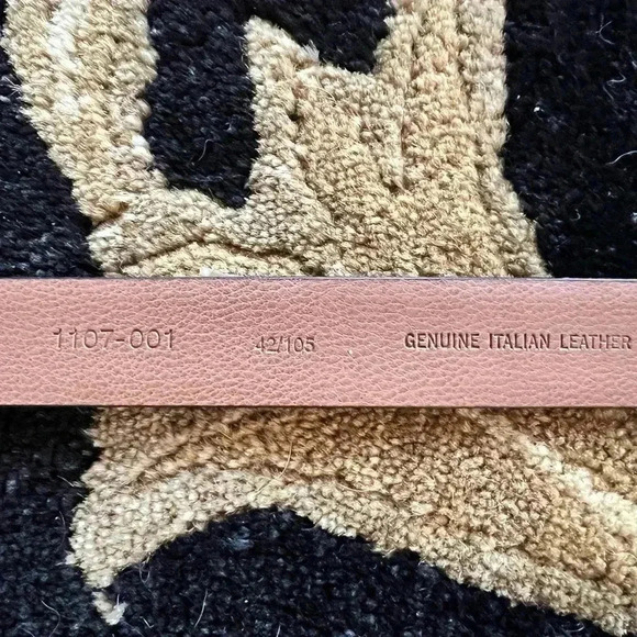 Men’s Genuine Black Leather Belt Silver Buckle Size: 40 - Picture 7 of 11